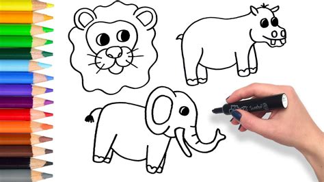 How To Draw Wild Animals For Kids