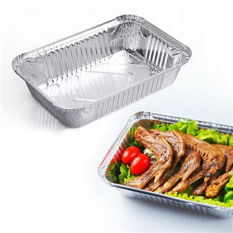10pcsset Kitchen Practical 830ml Aluminum Foil Plate Pans For Bbq
