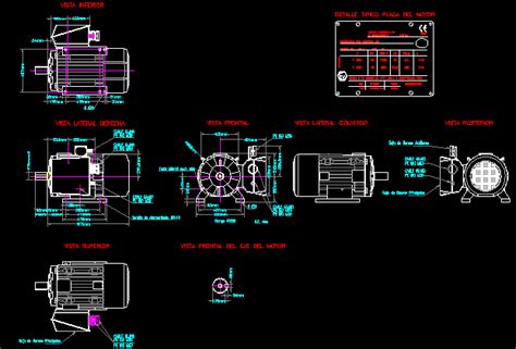 Motor Frame And Sections Details Cad Template Dwg Cad Vrogue Co