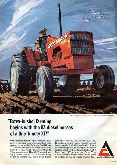 Allis Chalmers One Ninety Xt Ad Tractors Old Tractors Classic Tractor