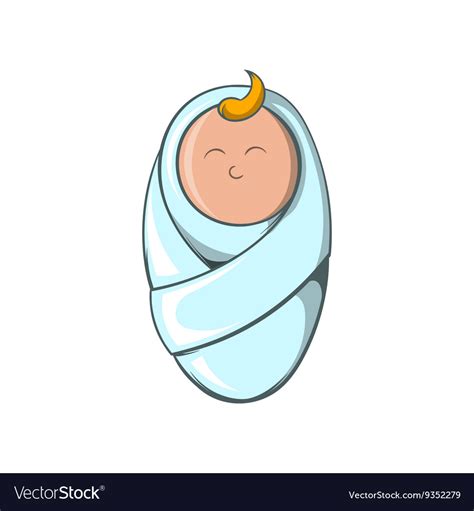 Newborn Baby Icon Cartoon Style Royalty Free Vector Image