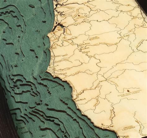 Bathymetric Map Oregon Coast Scrimshaw Gallery