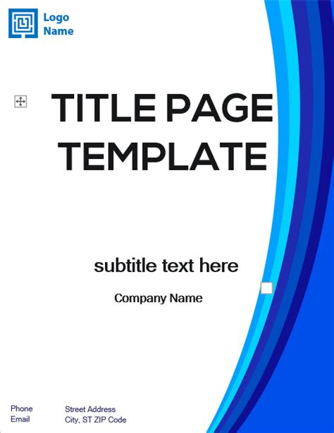 10+ Title Page Template Sample - Apparel Dream Inc