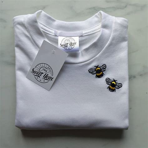 Embroidered Unisex Bee T Shirt By This Sweet Year