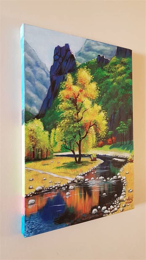 Easy Landscape Painting With Poster Colours Landscape Painting For