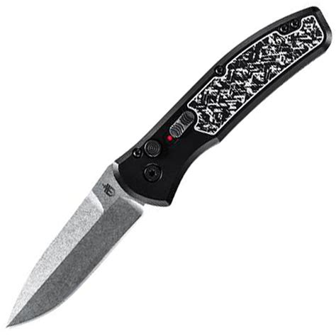 Gerber Empower Automatic Knife Plunge Lock Blackwhite Aluminum 325