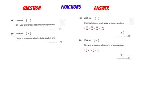Gcse Revision Fractions Adding And Dividing Gcse Revision Fractions