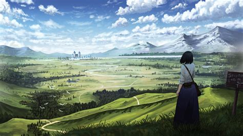 K Anime Landscape Wallpaper Fotos De Wallpaper Fondo De Pantalla