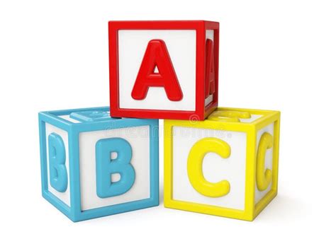 Kids Learning With Abc Blocks Stock Vector Illustration Of Preschool