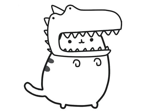 Pusheen Con Sushi Para Colorear Imprimir E Dibujar Dibujos Colorear