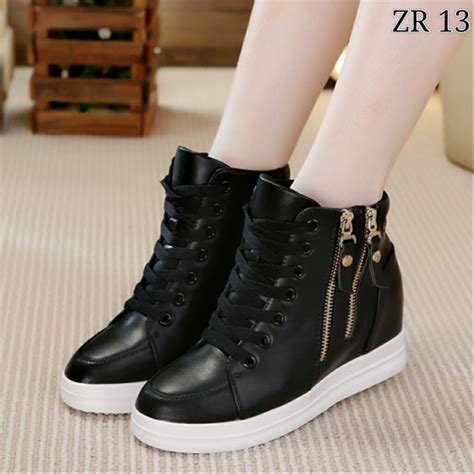 Jual Sepatu Wanita Wedges Sneakers Hitam Di Lapak Grosir Online Shop