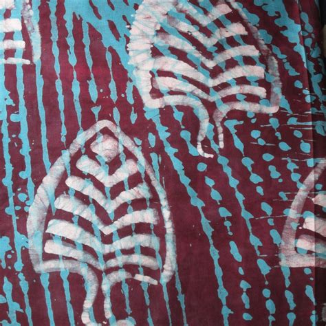 Fair Trade Spiral Design African Wax Batik Fabric African Batik