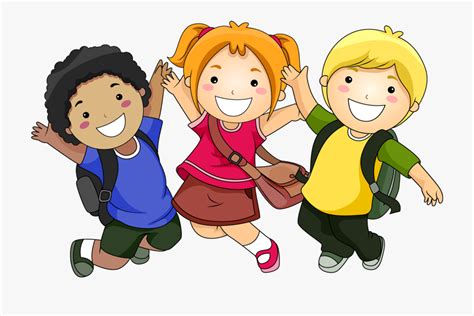 Cartoon Child Students Transprent Png Cartoon Kids With