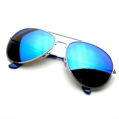 Emblem Eyewear Reflective Classic Premium Flash Full Mirrored Aviator Sunglasses