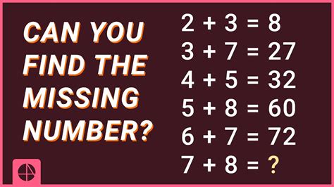 Brain Teaser 14 Can You Find The Pattern And Missing Number Youtube