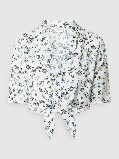 Noisy May Cropped Bluse Mit Knotendetail Modell Joe Hellblau Online Kaufen