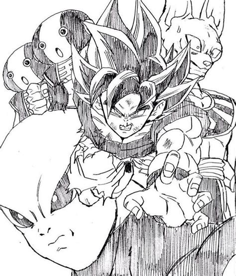 Ssjg Goku Vs Beerus Coloring Pages Coloring Pages