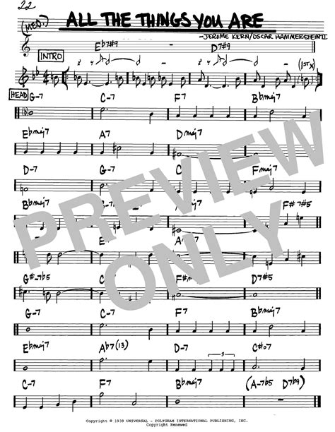(strum once per chord) c5 f g5 csus4 c5 f g5 csus4. All The Things You Are sheet music by Jerome Kern (Real ...
