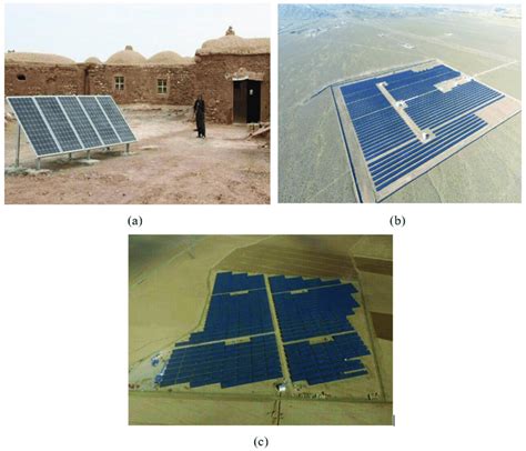 A A Small Solar Plant In Kerman B An Installed Pv Power Plant In