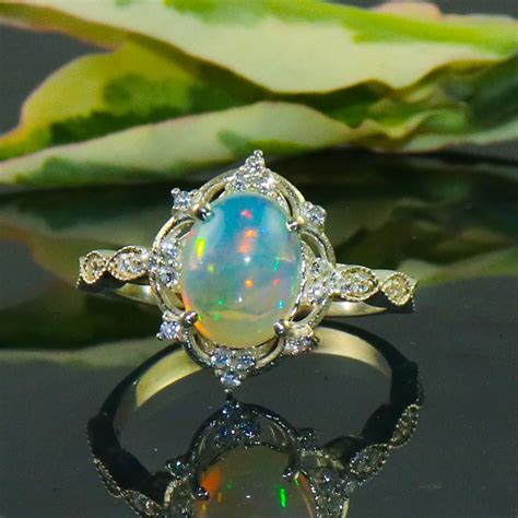 Natural Beautiful Ethiopian Fire Opal Ring Opal Jewelry Opal Etsy