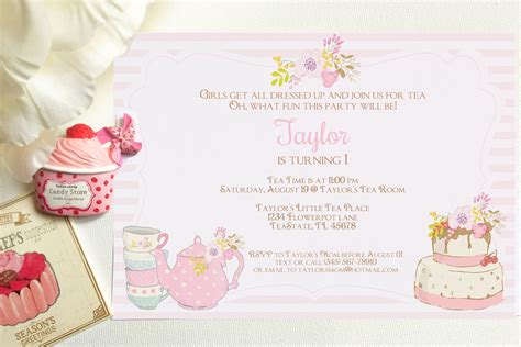 This is usually a form of invitation for a formal gathering for an afternoon tea along with some varieties of light snacks such this is a great looking party invitation template. Tea Party invitation ~ Invitation Templates ~ Creative Market