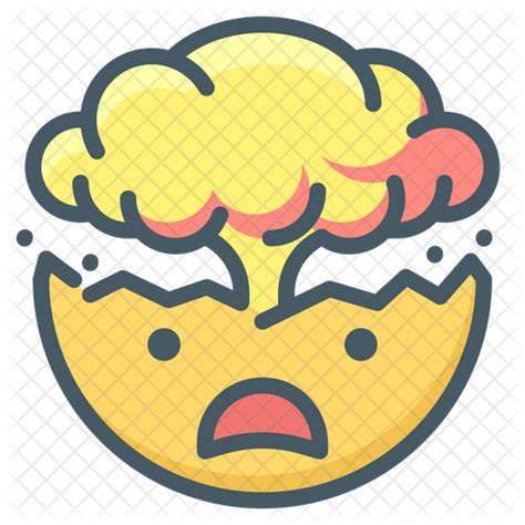 Exploding Head Emoji Emoji Icon Download In Colored Outline Style
