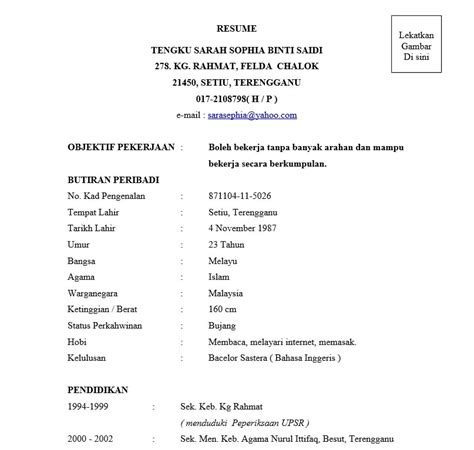Contoh resume nurse malaysia sample staff nurse resume malaysia. Download & Edit 100+ Contoh Resume Terbaik 2019 (Microsoft ...