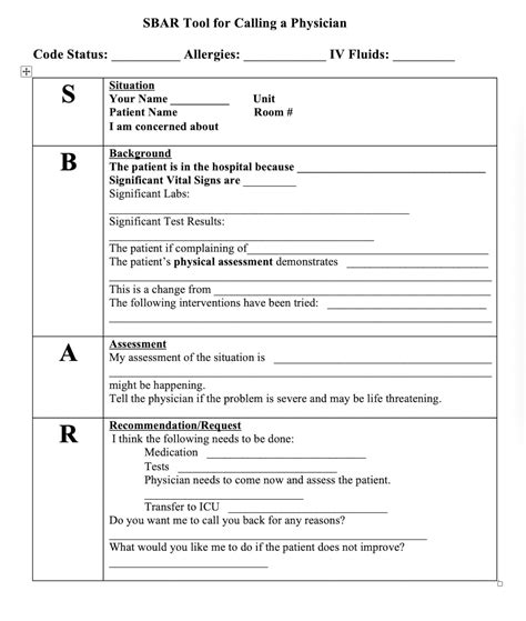 Sbar Nurse Handoff Report Sheet Nursing Brain Printable Template Etsy