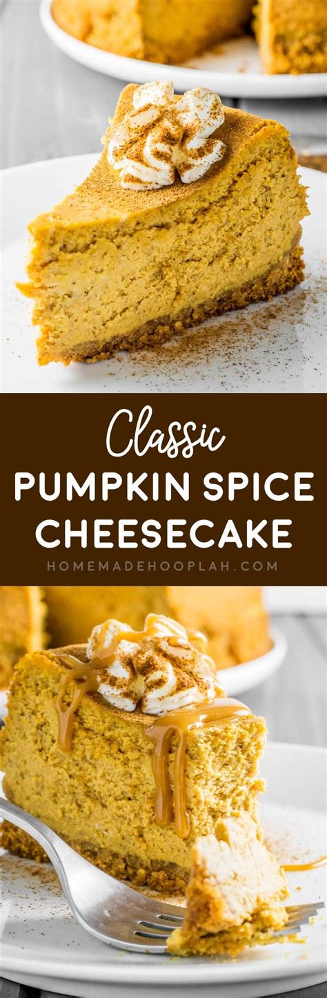 Classic Pumpkin Spice Cheesecake Homemade Hooplah
