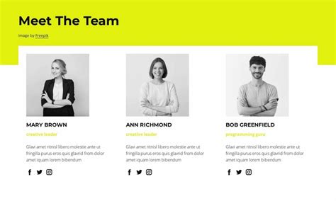 Our Staff Website Template