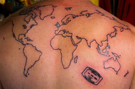world map tattoos world map outline map tattoos images