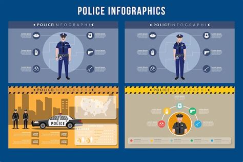 Premium Vector Police Infographic