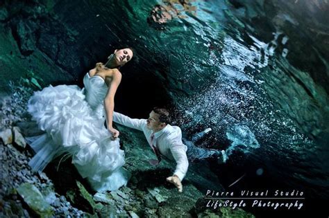 Wedding Portrait And Trash The Dress Photography Underwater