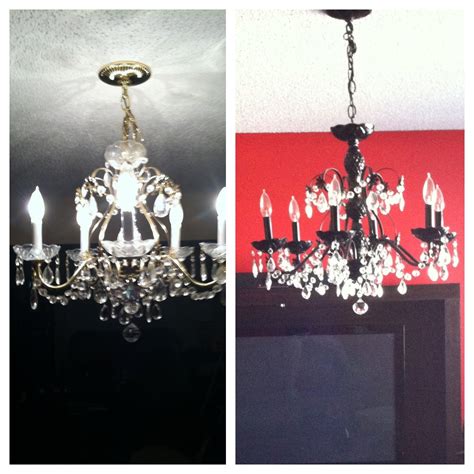 Before And After Pic Of Chandelier Chandelier Ceiling Lights Lighting