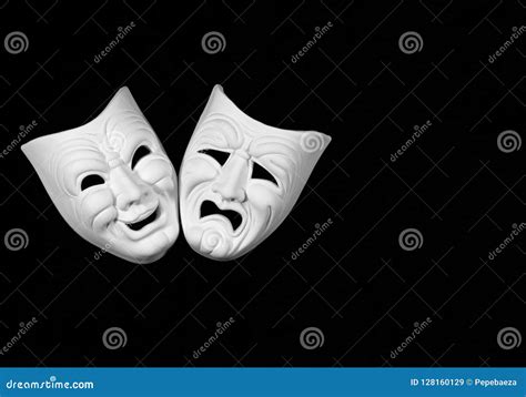 Máscara Del Teatro De La Comedia Y De La Tragedia Imagen De Archivo