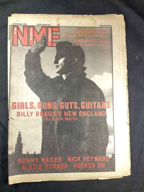 Nme Magazine 14 January 1984 Newspaper Vintage Music Billy Bragg Bunny