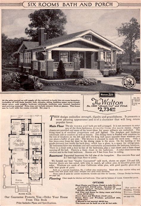Craftsman Style Bungalow 1923 Sears Modern Home Kit House Walton