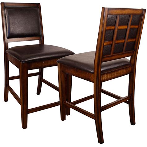 Find both bar and counter height stools in luxe velvet, edgy leather & natural seagrass online. Shop Rustic Oak Counter-height Chairs (Set of 2) - Free ...