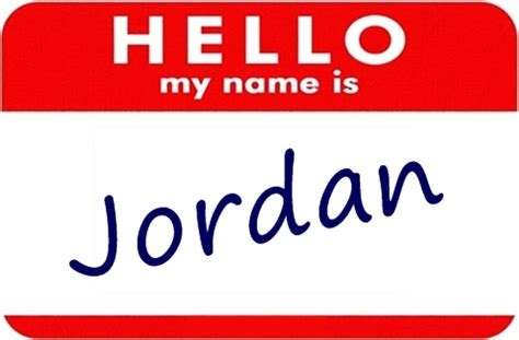 Would you like to add a nickname? Jordan is my name.