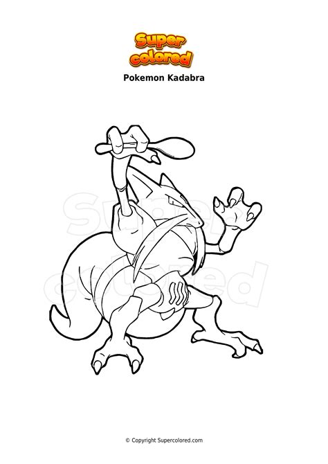 Coloring Page Pokemon Kadabra