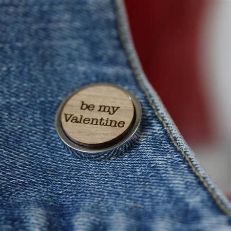 Be My Valentine Lapel Pin Badge Valentines Day T Laser Etsy Pin
