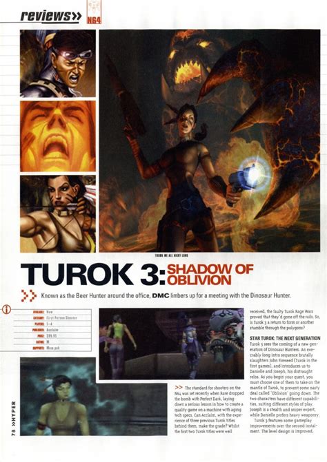 Scan Of The Review Of Turok 3 Shadow Of Oblivion Published In The