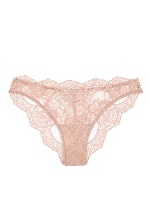 Rosa Scalloped French Lace Panties Briefs In Ivory