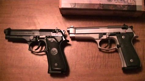 Beretta M9 Vs 92fs Shooting And Close Up Youtube