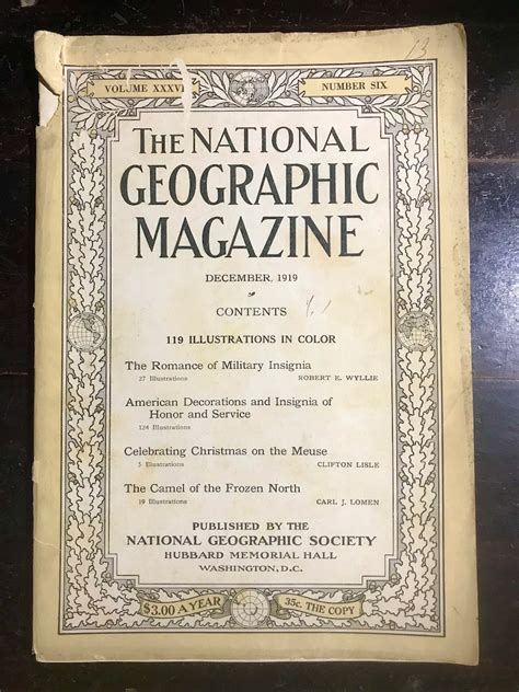 December 1919 National Geographic Magazine Etsy