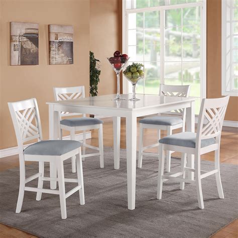 Small off white kitchen table and chairs. Standard Furniture Brooklyn 5 Piece Counter Height Dining ...