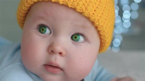 Baby With Green Eyes Stock Video Video Of Smile Infant 113307317