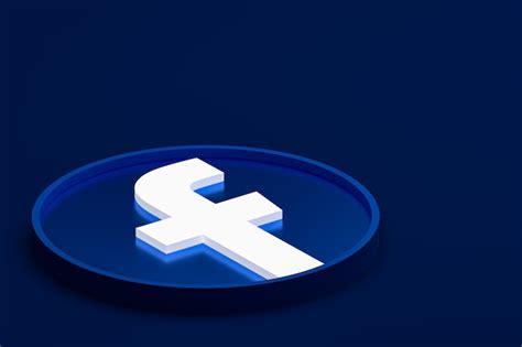 Premium Photo Facebook Logo 3d Icon Rendering