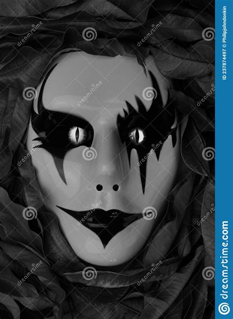 Masquerade Face Mask Scary Mask For Halloween With Hand Made Monster
