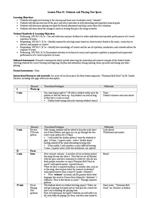 Edtpa Task 1 B Lesson Plans Educational Assessment Lesson Plan